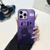 CP hat male letters--deep purple magnetic color silver IMD