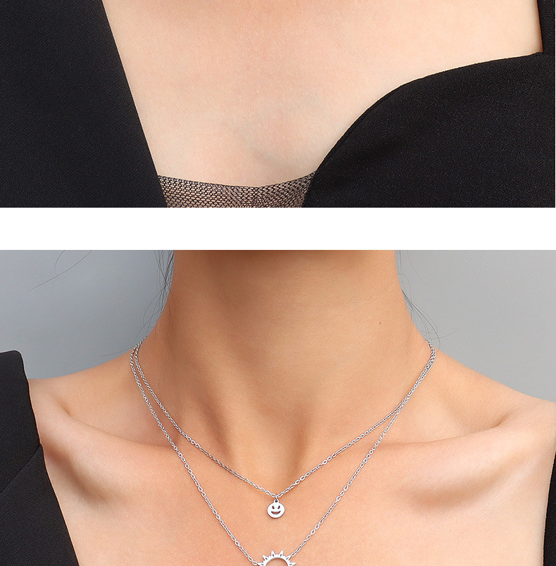 304 Stainless Steel Material PVD Coated Real Gold Plated Geometric Titanium Steel Fashion Waterproof Non Tarnish Necklace