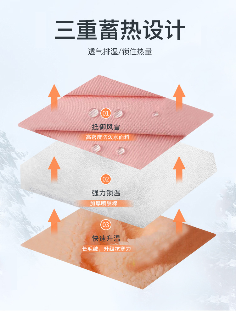스노우 보드 장갑 겨울 여성 사이클링 터치 스크린 한국 스타일 따뜻한 다운 코튼 냉장 방수 기모 두꺼운 방풍