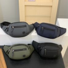 新款皮膜包男士腰包男胸包女骑行斜挎包女士手机单肩包收银包包