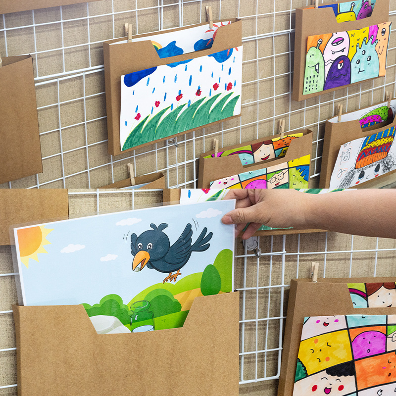 Kindergarten Reading and Art Area Environmental Creation Material Work Storage Box Display Story Wall Classroom Reading Decoration