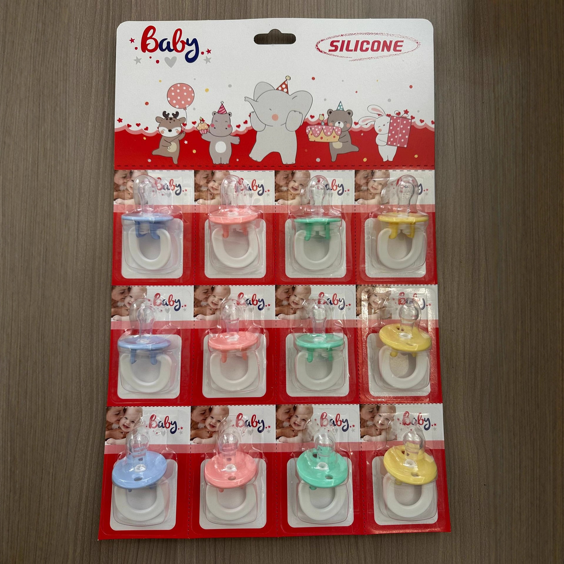 Infant Pacifier Cross-Border Newborn Sleeping Pacifier English 12/Version Export Wholesale Silicone Pacifier