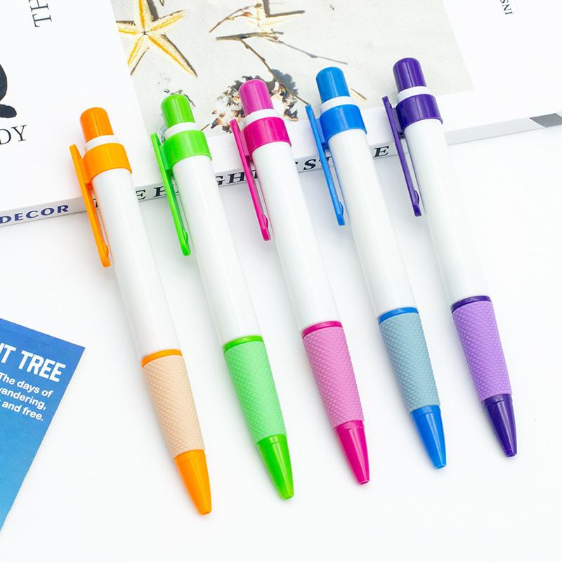 520 retractable ballpoint pen plastic oil-based pen manufacturer wholesale printed logo advertising promotional gift pen