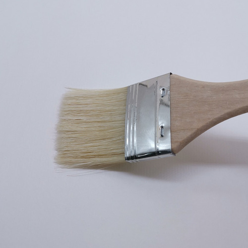 Thickened long-hair paint brush pig bristle brush dust cleaning oil painting barbecue wooden handle paint brush imitation pig bristle brush