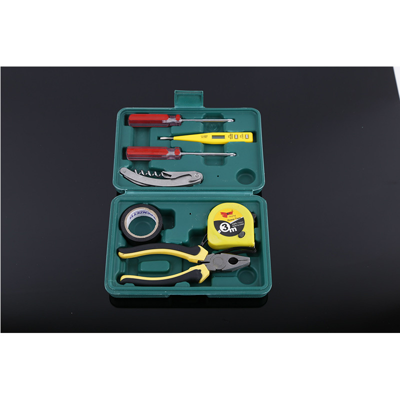 家用组合8件套家庭维修车载五金工具箱多功能组套家用工具箱收纳