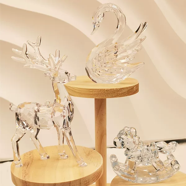 Large Acrylic Ornaments Crystal Ornaments Transparent Elk Deer Animal Festival