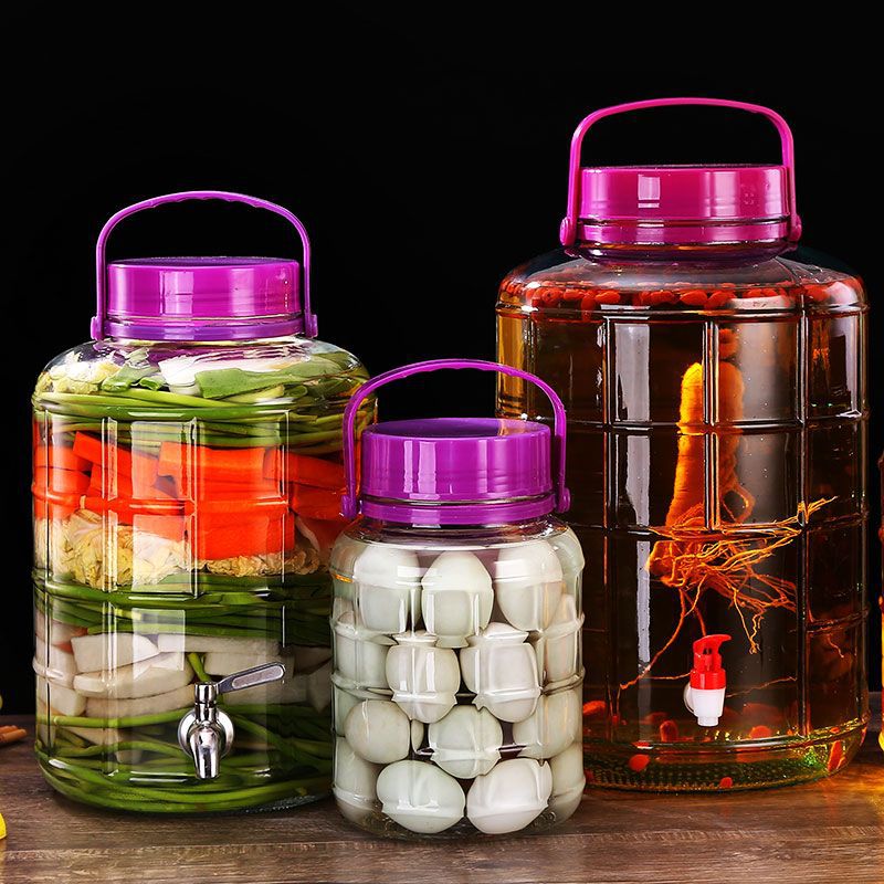 泡酒玻璃瓶加厚带龙头密封罐10斤葡萄酒泡酒酒瓶家用泡菜坛子