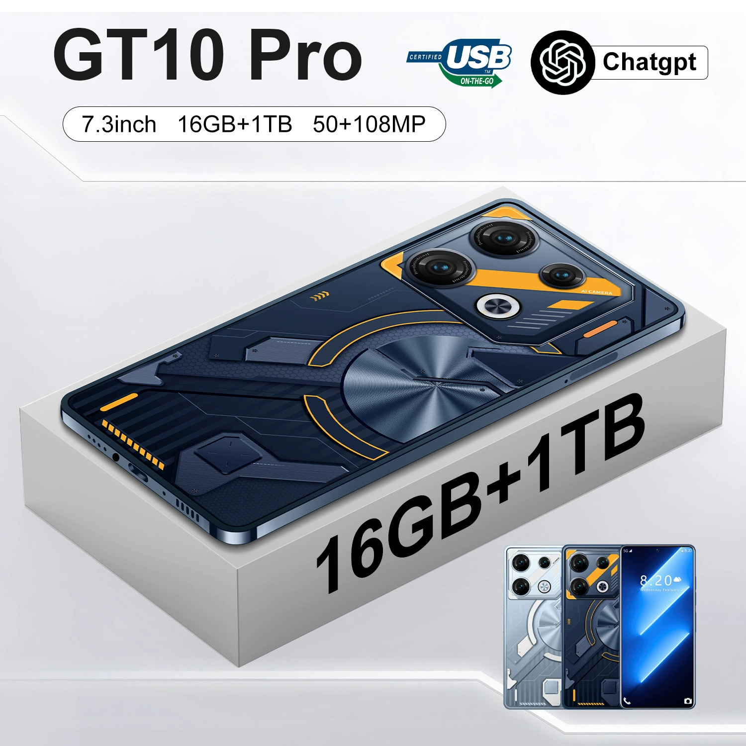 (Cross-border trading), smartphone, Android 7.3, 7.3 inch, wide screen