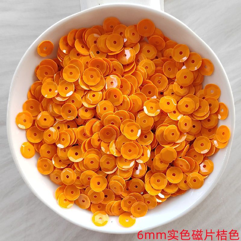 SKU-25-6mm solid color magnetic sheet orange-50g (about 3300 pieces)