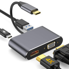 4�ں�1type-c hub�Uչ�]�DHDMI+VGA+USB3.0+PD��� C�ڼ����D�Q��