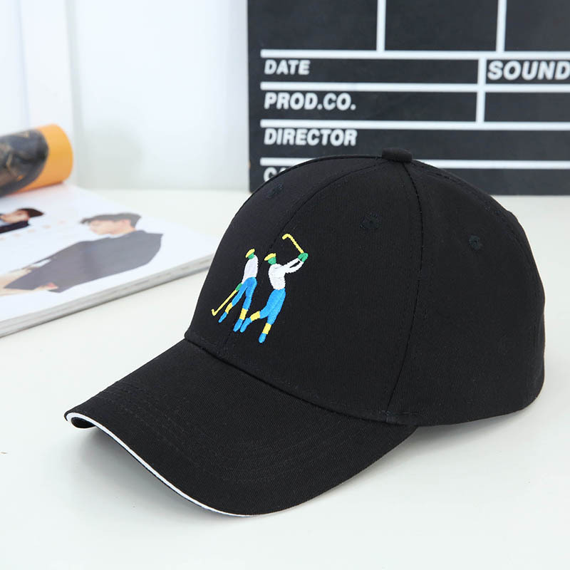 Embroidered cap men and women outdoor sunshade sunscreen cap European and American equestrian POLO golf baseball cap custom