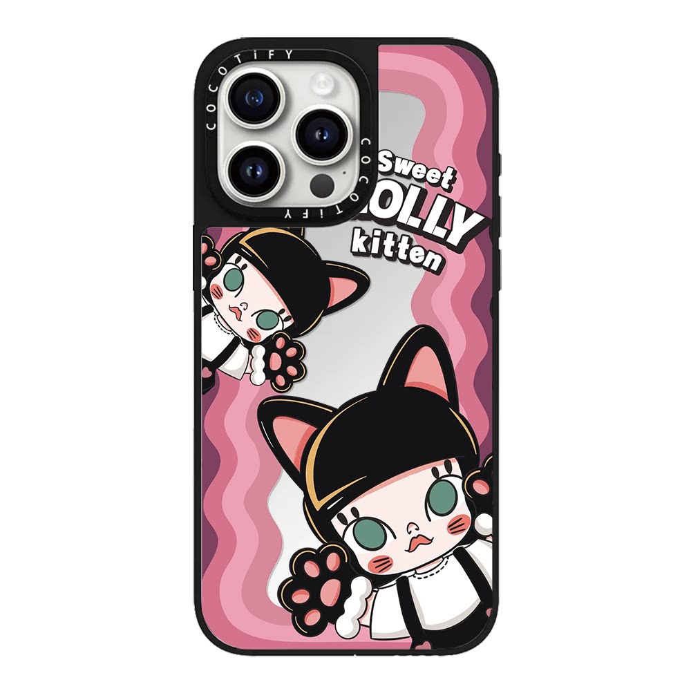 C家镜面磁吸波浪莫莉MOLLY猫咪耳朵适用iphone16pro17P手机壳卡通