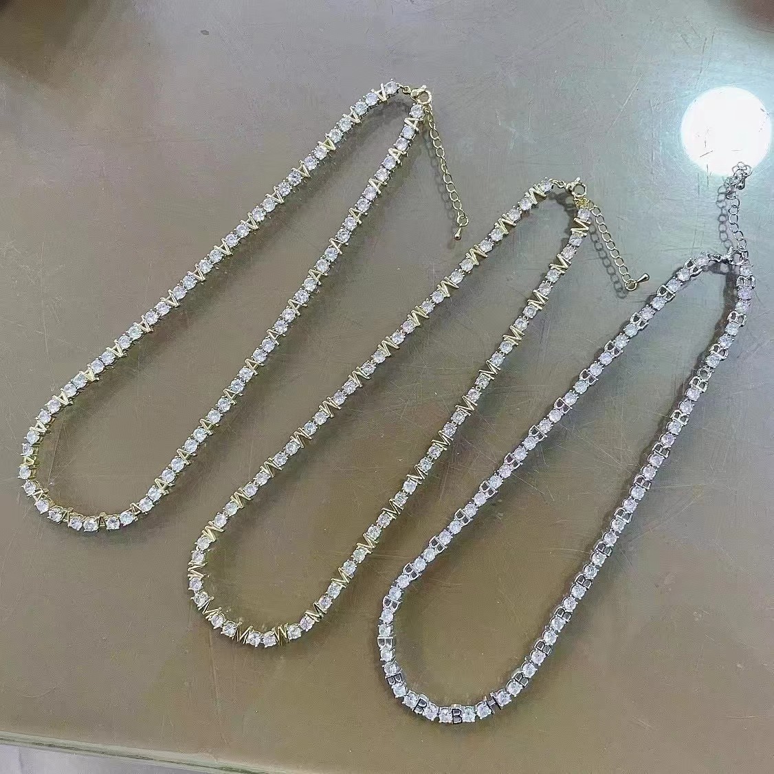 Fashion Letter Copper Inlay Zircon Jewelry Accessories 1 Piece