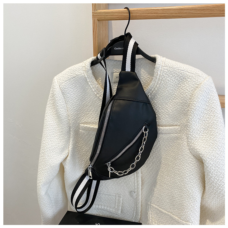Unisex Mode Einfarbig Pu Leder Taillen Taschen display picture 43