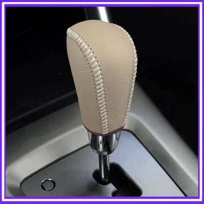 Sürətlər qutusu və əl tormozu başlıqları: automatic transmission leather gear - 04-09-models-of-legacyoutback-beige-genuine-leather