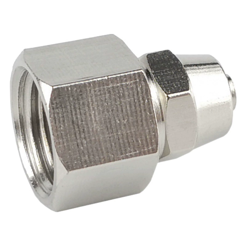 Быстровинтовой соединитель пневматической трубы с никелированным медным покрытием, прямолинейная Стопорная гайка внутреннего провода PCF6-1/8-2/10-3/12-4/16 мм