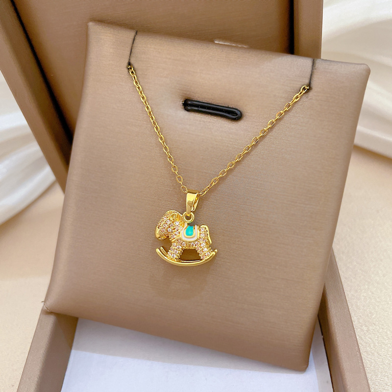 Gorgeous Full Diamond Collarbone Chain Luxury Titanium Steel Necklace_voghion.com