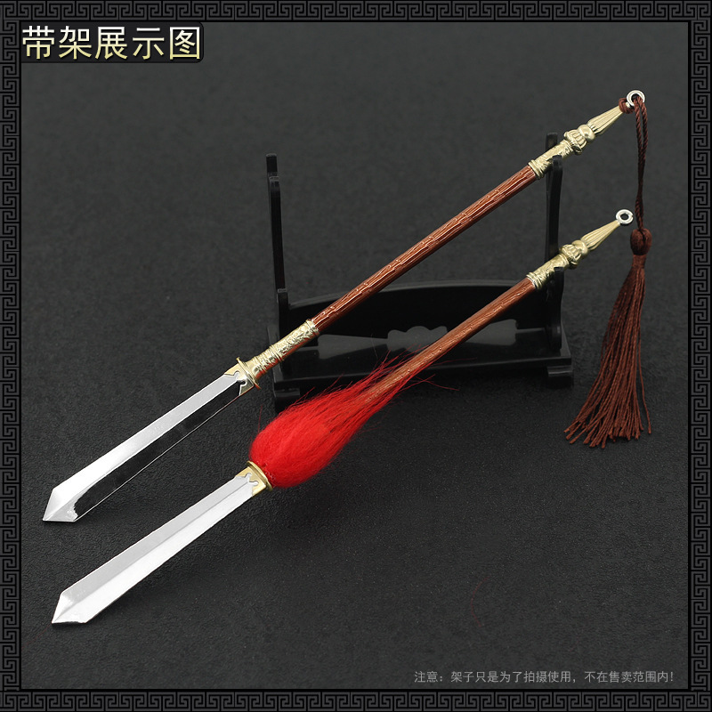 古代兵器武器模型唐代长柄大刀陌刀22CM全金属工艺品摆件-阿里巴巴