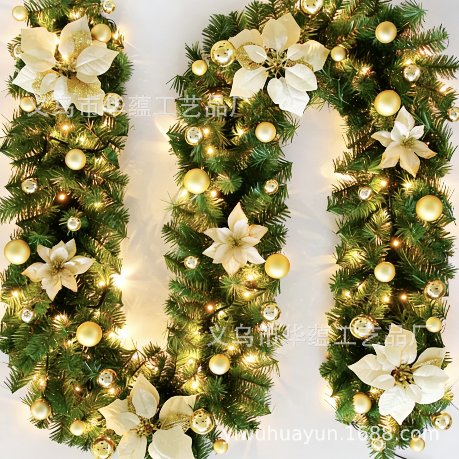 Navidad transfronteriza vines guirlandas de imitación vines Navidad 2.7m PVC decoración de árbol de Navidad