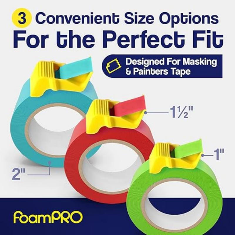 Tape Painting Set 3 Piece Tape Cap Tape Cover Mini Dispensador de cortadores de cinta Dividor de cinta