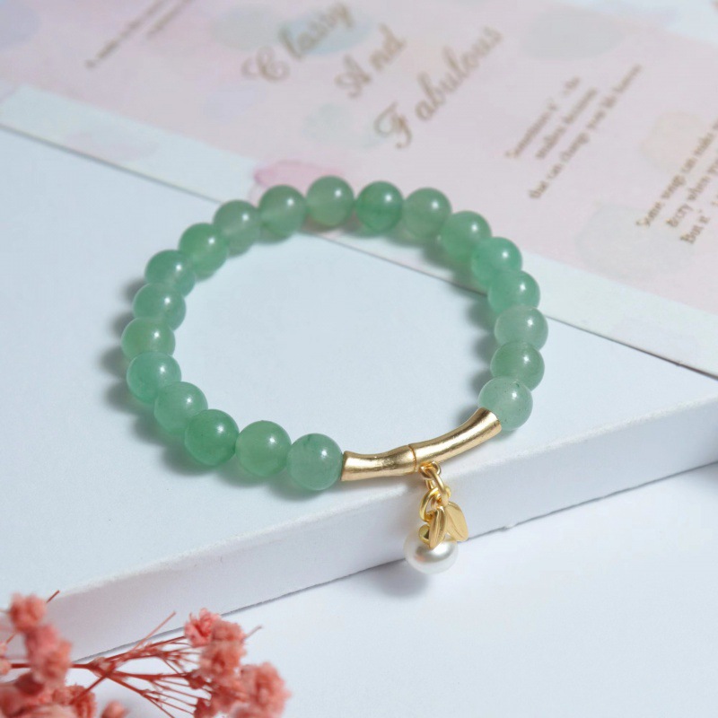 Dongling pulsera de jade de piedra esmeralda pulsera de jade multi-círculo un solo anillo pulsera de calabaza transmisión en vivo fuente de bienestar