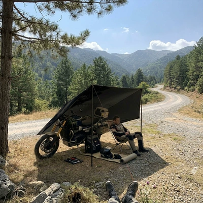 Multifunctional vinyl motorcycle side Avtomobil yan çətirləri
