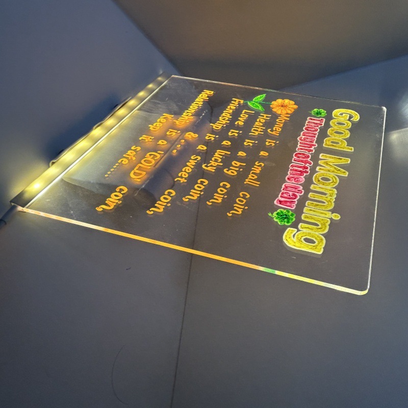 Niños LED iluminado pizarra dibujo juguetes pinceles de color arte tablero de mensajes de graffiti educativo juguetes puzzle