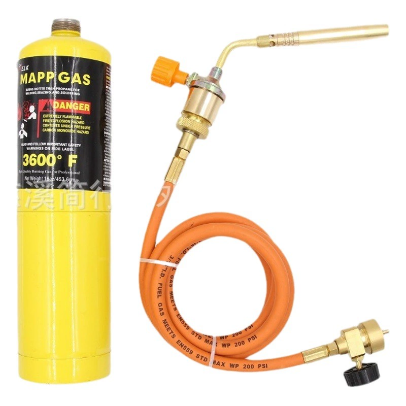 Американский газовый бескислородный сварочный пистолет МАПП для обслуживания холодильного оборудования, медный высокотемпературный пожарный пистолет, Сварочная горелка, распылительная лампа со шлангом-распылителем