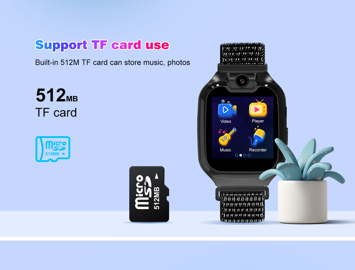 children's smart watch G9 children's watch 16 small games no need to download APP with memory card_voghion.com