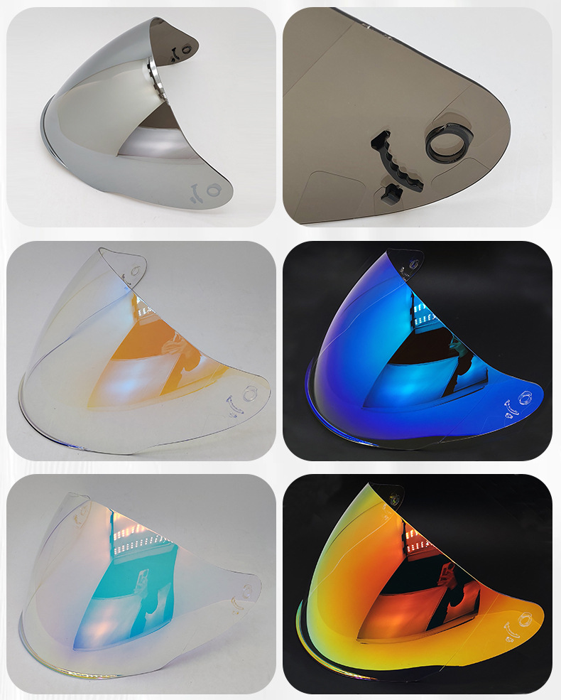 Of608 Motorcycle Helmet Lens Helmet Visor Half Helmet Sun Protection Helmet Accessories Day and Night Universal Lens