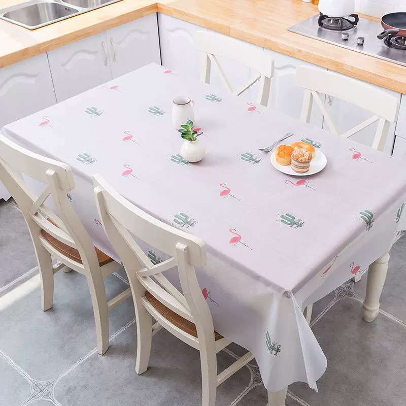 厂家批发防水防烫防油免洗PEVA桌布长方形卡通茶几餐桌印花餐桌布