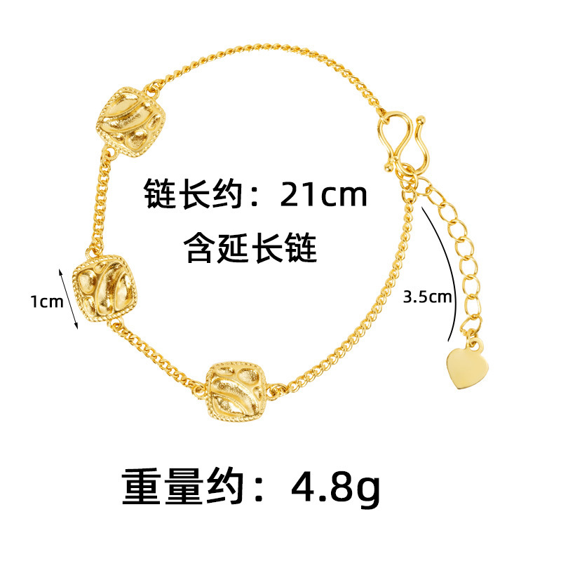 Vietnam Sha Jin conjunto de lujo ligero de verano femenino minimalista moda geometría cuadrada pulsera pendientes joyas fabricantes al por mayor