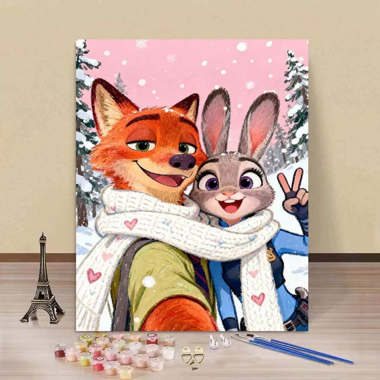 疯狂动物城数字油画手工diy填色装饰画卡通涂色儿童动漫高级感