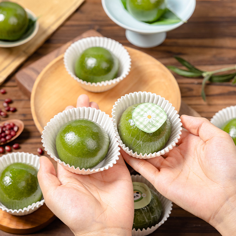 Bandeja de papel Qingtuan caja de embalaje desechable alta temperatura resistente al aceite molde bandeja inferior papel pad Qingming venta al por mayor