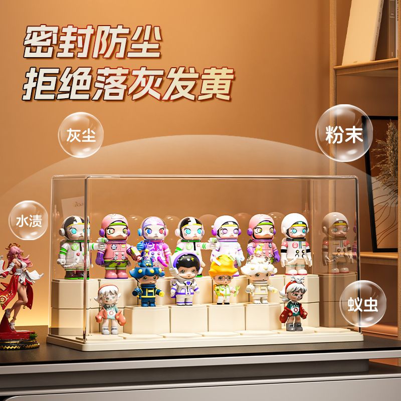 透明盲盒展示架动漫积木盲盒公仔珍藏品防尘手办展示柜模型收纳盒|undefined