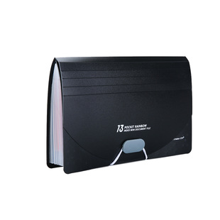 A6 Three-side Seal 13-grid Large Capacity Rainbow Bill Organ Bag Multi-layer Folder Financial Invoice Bill Storage Bag