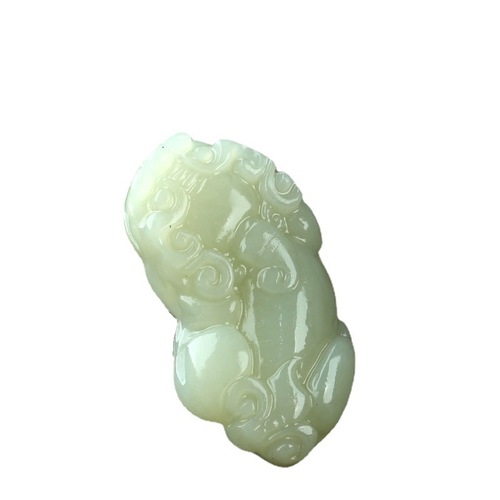 Xinjiang Hotan Jade White Jade Pendant Korean Material Pendant Wholesale Guanyin Buddha Ruyi Lock Dragon and Phoenix Pixiu