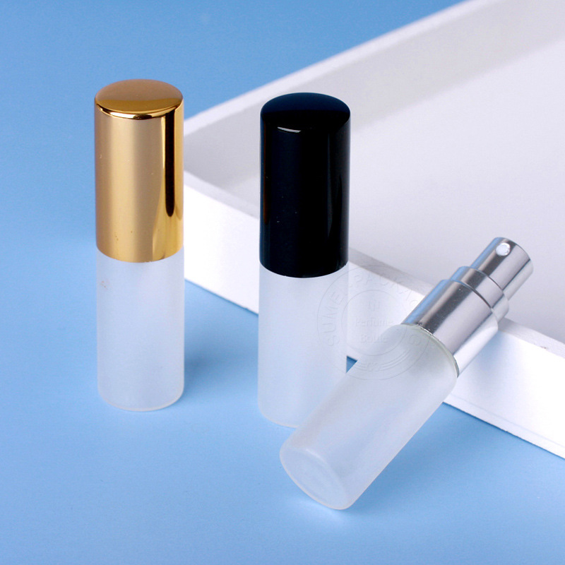 Spot 5ml frosted glass perfume bottle spray bottle trial small sample bottle cosmetics sub-bottling