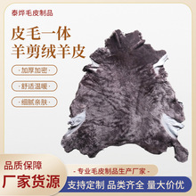厂家批发彩色羊剪绒皮毛一体羊皮 羊毛皮鞋里衬皮 服装内胆原料