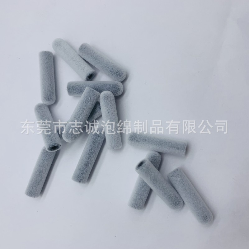 现货耳机清洁海绵头 灰色植绒款蓝牙耳机清理海绵32*9.5mm