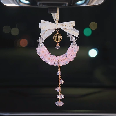 with a High-End Feel, Lily of: Car hanging - lily-of-the-valley-cherry-blossom-pink-gift-box-style