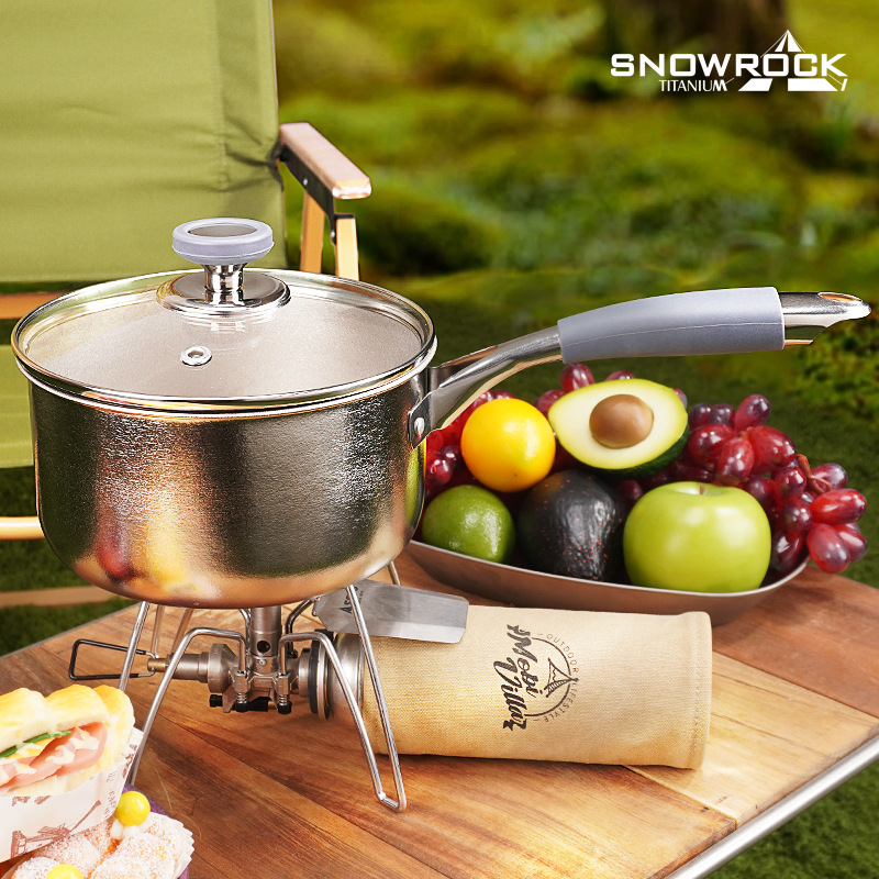 [Direct from Manufacturer] Pure Titanium Milk Pot Japanese Style Household Yukihira Pot Non-Stick Pot for Cooking Noodles Soup Pot Instant Noodle Pot Soup Pot