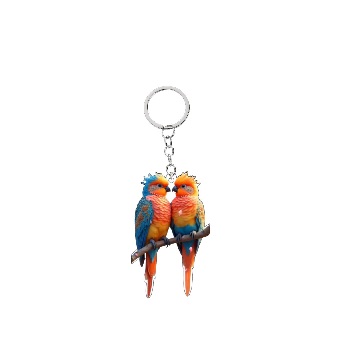 18g Weight Keychain Classification 1 Piece Quantity Daily Occasion Acrylic Material Bird Pattern Unisex Gender Cute Style Cute Bird Arylic Unisex Keychain 5