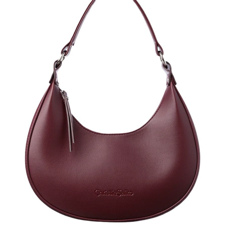 Handheld Shoulder Bag, One-Shoulder Crescent Shape, 27×14×7 cm, Multi-Color