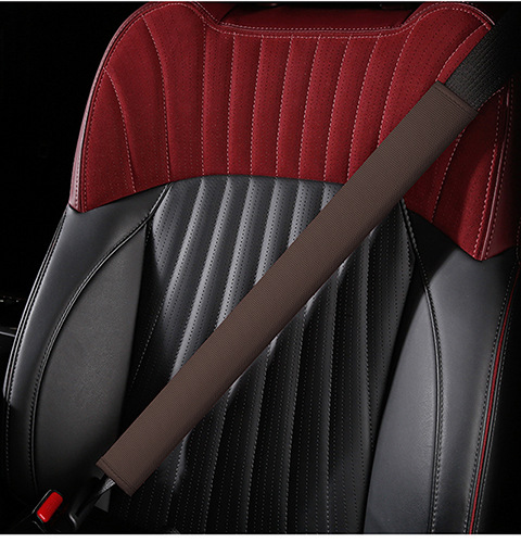 Car Anti-Wear Car Shoulder Straps Car Interior Accessories Seat Belt Shoulder Pads Four-Season Universal Nappa Leather Protective Cover