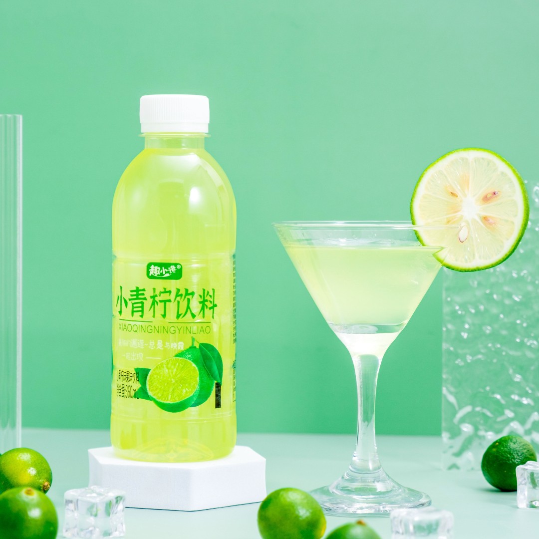 [Small Lime Juice Drink] 360ml*6 Bottles Lime Flavored Beverage, Fruity Thirst-Quenching Sparkling Drink 4