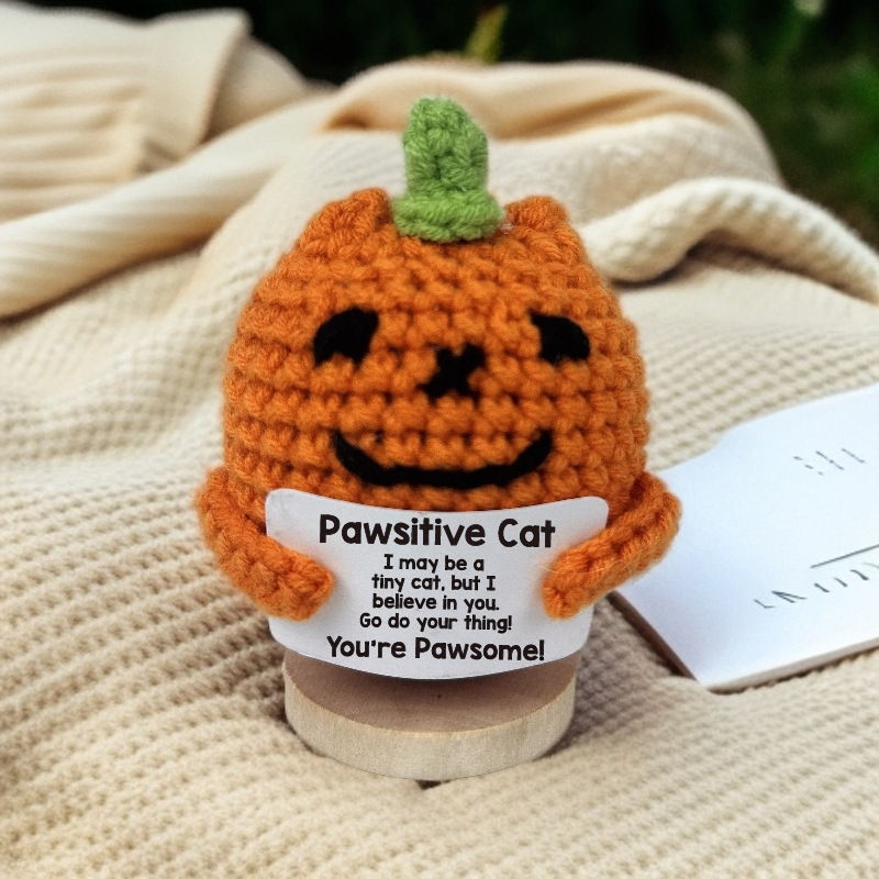 新品跨境亚马逊热销 Crochet Positive ice cream 毛线玩偶励志卡|undefined