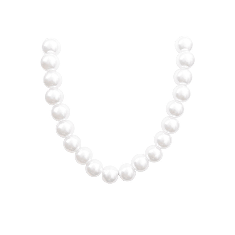 Collana da donna con perle di vetro in stile francese, versatile, elegante, alla moda, vintage, popolare online._voghion.com