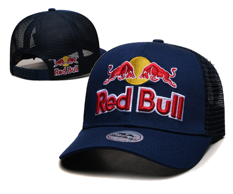 2024 nuevo estilo transfronterizo negro techo duro Red Bull League fan gorra de béisbol sombreado protector solar hombres y mujeres estilo bordado de moda