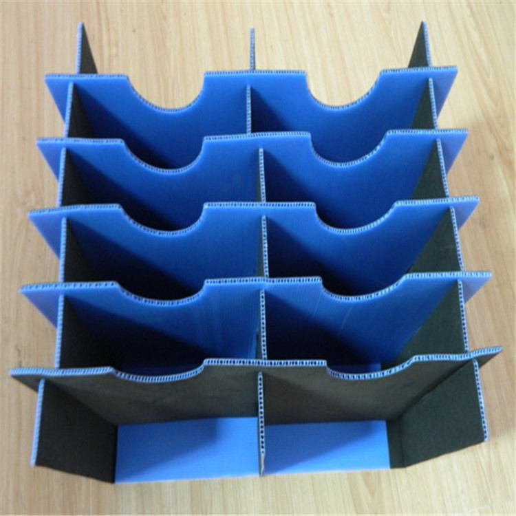 PP塑料空心板内衬 隔板防静电万通板3mm刀卡加厚周转箱蓝色瓦楞板
